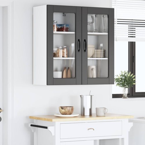  Zidni stakleni ormarić Lucca 2 pcs Crna 40 x 31 x 80 cm Slike