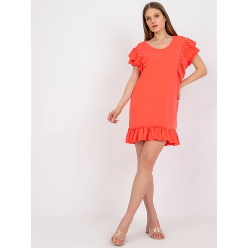 FANCY Dress-FA-SK-7017.72P-Coral Slike