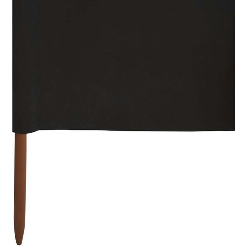 vidaXL Vjetrobran sa 6 panela od tkanine 800 x 80 cm crni Cijene