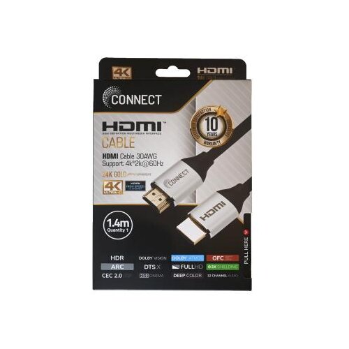 Connect HDMI Kabl, Aluminijumsko kućište, 24K20, 1,4m, Crni Cene