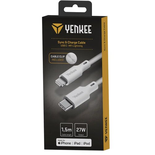 Yenkee kabel USB tip C - Rasvjeta YCU 635 WH, 1,5 m Slike