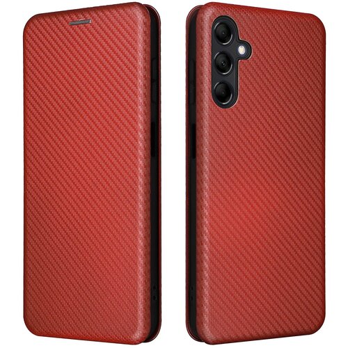 INORCO Za Samsung Galaxy M14 5G ovitek za telefon TPU+PU usnjeno stojalo, etui za telefon s teksturo ogljikovih vlaken z režo za kartice, (22036071) Slike