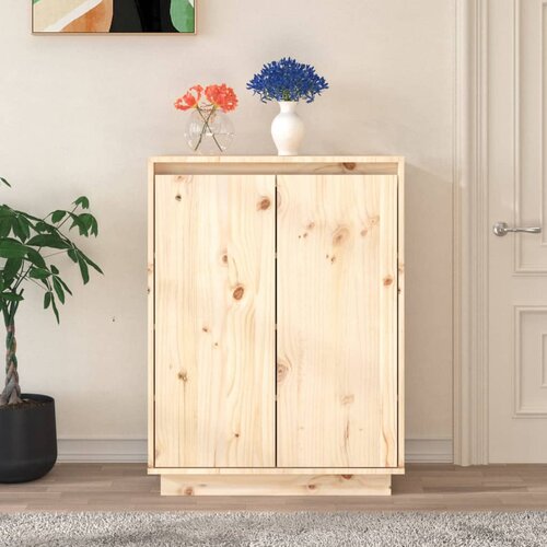 VidaXL Ormarić za cipele 60 x 35 x 80 cm od masivne borovine Slike