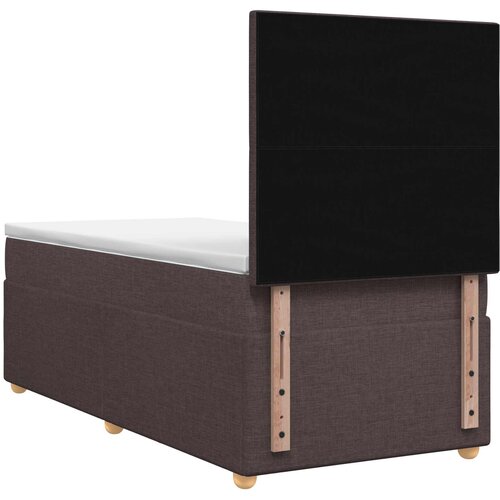  Boxspring krevet s madracem Tamno smeđa 90 x 190 cm Tkanina Slike