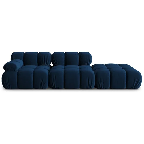 Micadoni Home Plava baršunasta sofa 282 cm Bellis –