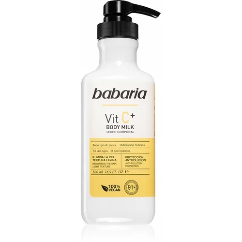 Babaria Vitamin C vlažilni losjon za telo za vse tipe kože 500 ml