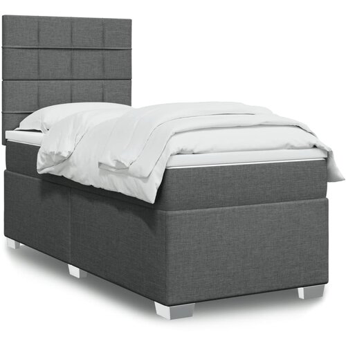  The Living Store Box spring postelja z vzmetnico temno siva 90x190 cm blago - Box Spring Postelja, (21516405) Slike