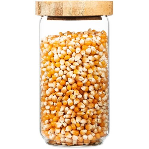 Klarstein Posoda za shranjevanje živil, s pokrovom iz bambusa, 580 ml, z možnostjo zlaganja, nepredušna Cene