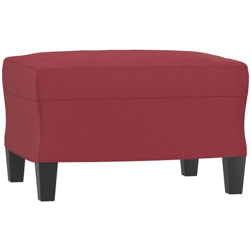  Trosjed s tabureom crvena boja vina 180 cm od umjetne kože Slike