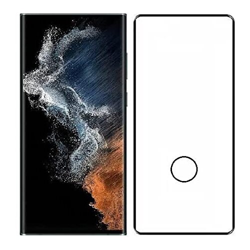  Za&amp;scaron;čitno kaljeno steklo 5D Full Glue za Samsung Galaxy S22 Ultra - črno Slike