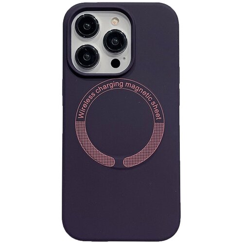  futrola leather case magsafe za iphone 13 pro max (6.7) ljubicasta Slike