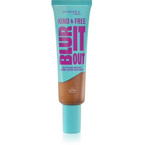Rimmel London Kind &amp;amp; Free Blur It Out Mattifying Skin Tint lahkoten mat puder za me&amp;scaron;ano in mastno kožo obraza 30 ml odtenek 510 Cinnamon Slike