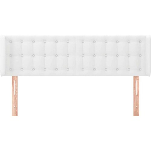  Uzglavlje s u&amp;scaron;ima bijeli 147x16x78/88 cm od umjetne kože Slike