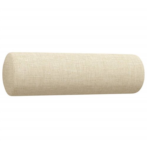  3-dijelni set sofa s ukrasnim jastucima krem od tkanine Slike