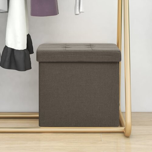The Living Store Zložljiv stolček s prostorom za shranjevanje rjav - Stolček S Prostorom Za Shranjevanje, (21481999) Slike
