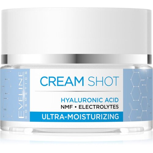 Eveline Cosmetics Cream Shot Hyaluronic Acid krema za intenzivnu hidrataciju za suhu i vrlo suhu kožu 50 ml Slike