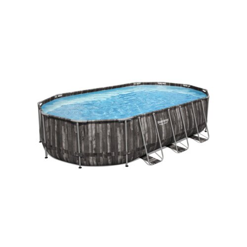 Bestway ovalni bazen sa čeličnom konstrukcijom power steel 610x366x122cm Slike