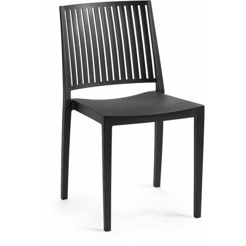 Rojaplast Crna plastična vrtna stolica Bars -