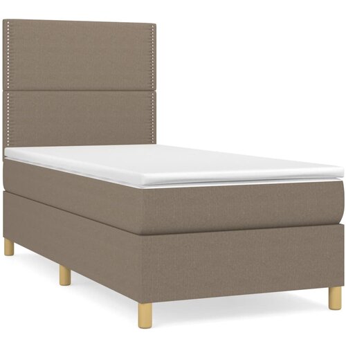 Maison Chic Box spring postelja - Vzmetna postelja z vzmetnico taupe 90x190 cm blago SL12815, (21882669) Slike