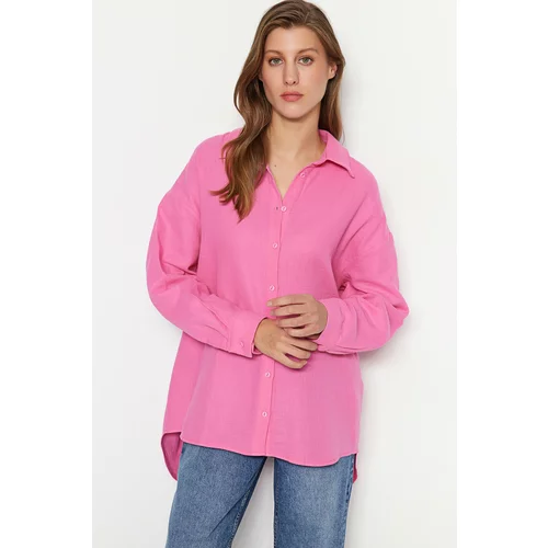 Trendyol Shirt - Pink - Oversize