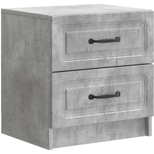  Noćni ormar s ladicama 2 pcs Betonska siva 43 x 34,5 x 44,5 cm Slike