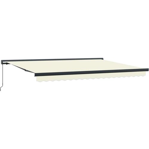 Tenda Krem i Siva 400 &amp;times; 300 cm Platno i Aluminij Slike