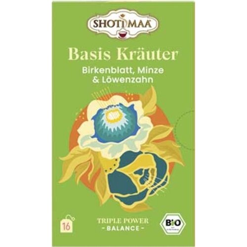 BIO čaj "Basis Kr&auml;uter" - list breze, metvica i maslačak - 16 vrećica čaja Cijene