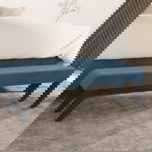 vidaXL Klop temno moder 100x30x30 cm žamet Cene