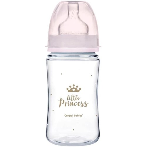 Canpol flašica za bebe royal baby roze 240ml, 3m+ Slike