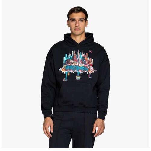Sprayground City skyline comfy hoodie blk Cene