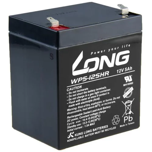 Long Dolga 12V 5 Ah visokorazmerna svinčena baterija F1 (WP5-12SHR F1), (21122633)