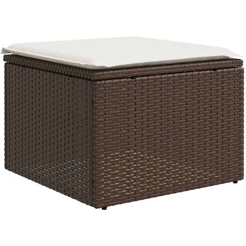 vidaXL 2-dijelni set vrtnih sofa poliratan i bagrem s jastucima smeđi Cene
