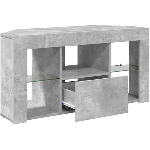  Kotni LED TV ormar 100 x 40 x 50 cm Betonski sivi Slike