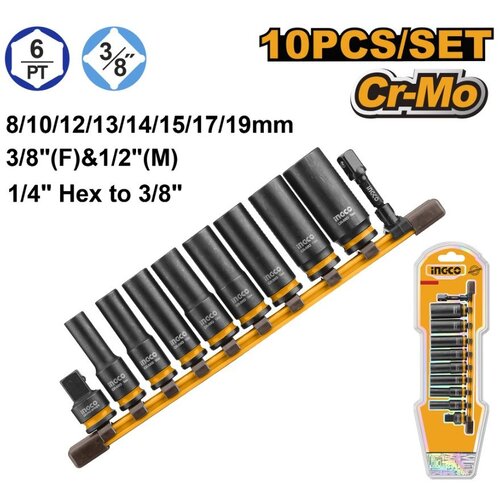 Ingco Set udarnih nasadnih ključeva HKISSD38105L 3/8&Prime; SUPER Cene