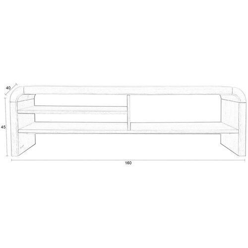 Zuiver TV omarica v hrastovem dekorju v naravni barvi 160x45x40 cm Brave &amp;ndash; Slike