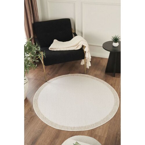Conceptum Hypnose okrugli tepih Sisalux 3084, prečnik 120 cm, krem / bež Cene