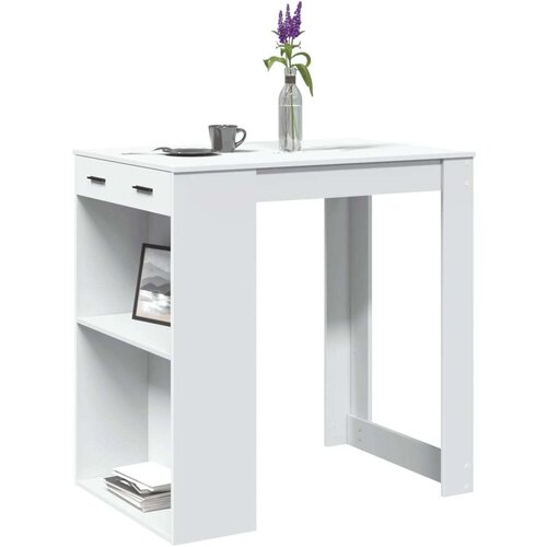 VidaXL Barski stol bijeli 102 x 70 x 103,5 cm konstruirano drvo Slike