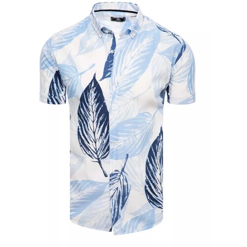 DStreet Men's Short Sleeve Shirt White Cene