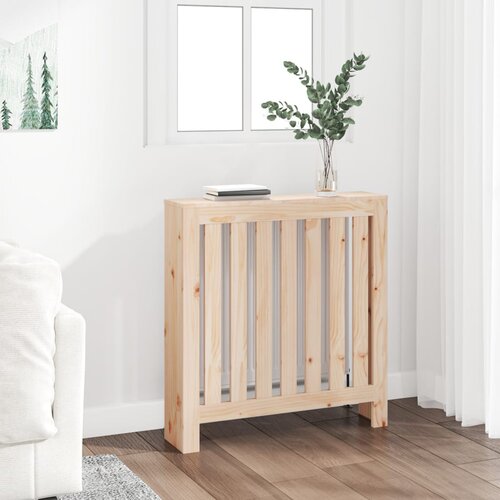 vidaXL Pokrov za radiator 79,5x19x84 cm trdna borovina Cene