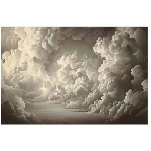  Plakat Whisper of Illuminated Clouds: Soft Light Play in the Sky Theater 30x21 Cene