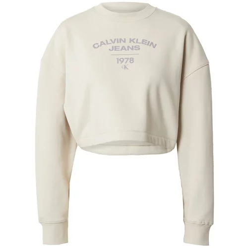 Calvin Klein Jeans Majica kremna / sivka