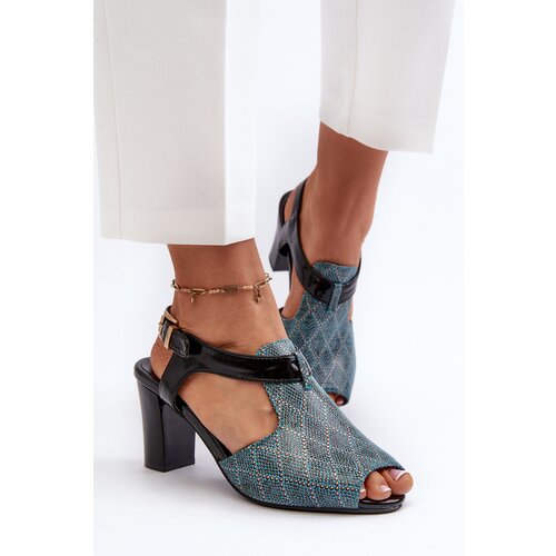 Boto Women&amp;#039;s Turquoise Faux Leather High Heel Sandals Queenmarie Slike