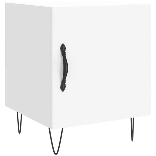 Maison Chic Nočna omarica - Nočna miza bela 40x40x50 cm inženirski les, (21687403) Slike