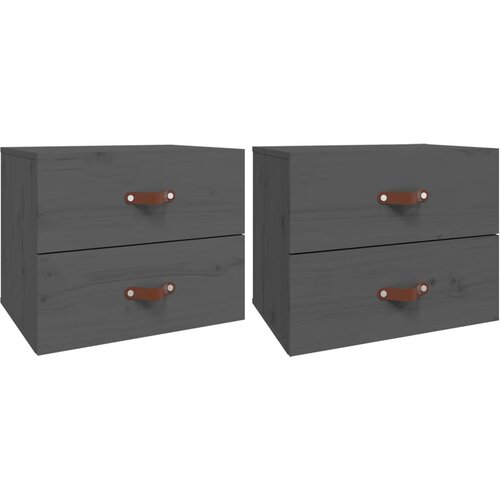 Maison Chic Stenski Dvo delni komplet Nočne omarice - Nočne mize siva 50x36x40 cm, (21689849) Cene