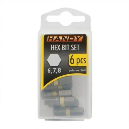 Handy 6 kosov HEX bit-nastavkov 6,7,8 mm dolžine 25mm