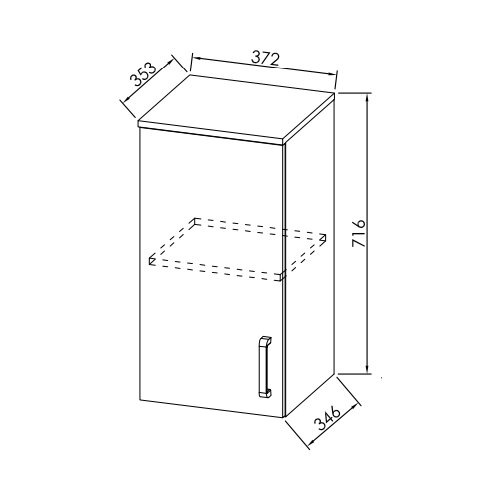 Kolpa San Evelin Kupaonski ormarić (&amp;Scaron; x D x V: 37,2 mm x 34,6 cm x 71,6 mm, Bijela) Slike