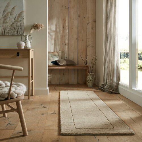 Flair Rugs Bež volnen tekač 60x230 cm &amp;ndash; Slike