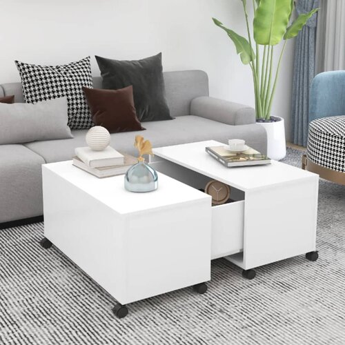  Stolić za kavu bijeli 75 x 75 x 38 cm od iverice Cijene