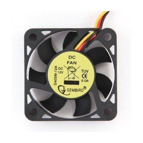 Gembird D40SM-12A ventilator 12v 40x40x10mm sleeve bearing, 3-pina Cene