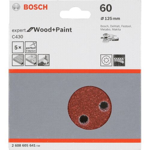 Bosch Sanding Pad C 430 D125MM Wood Grit 60 5 pcs. Slike